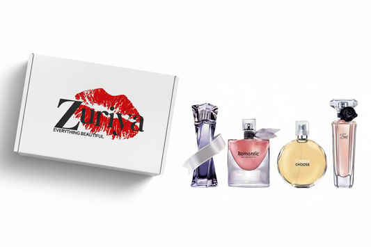 Zuriya Angled Gift Box with Perfumes - White Background